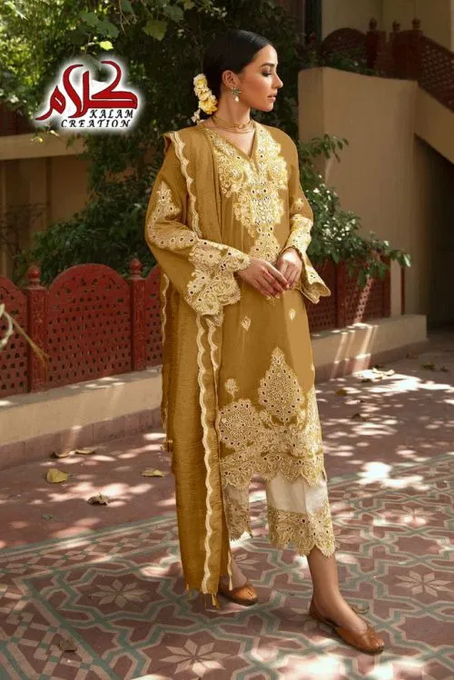 Kalam 1106 Heavy Festive Wear Georgette Ready Made Suit Collection